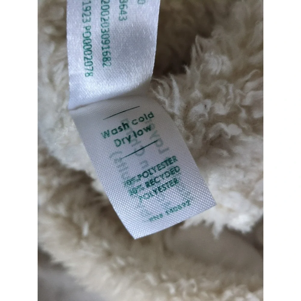 Marine Layer Lost And Found Pristine Sherpa Jacket Sz Large Cream Ivory Full Zip